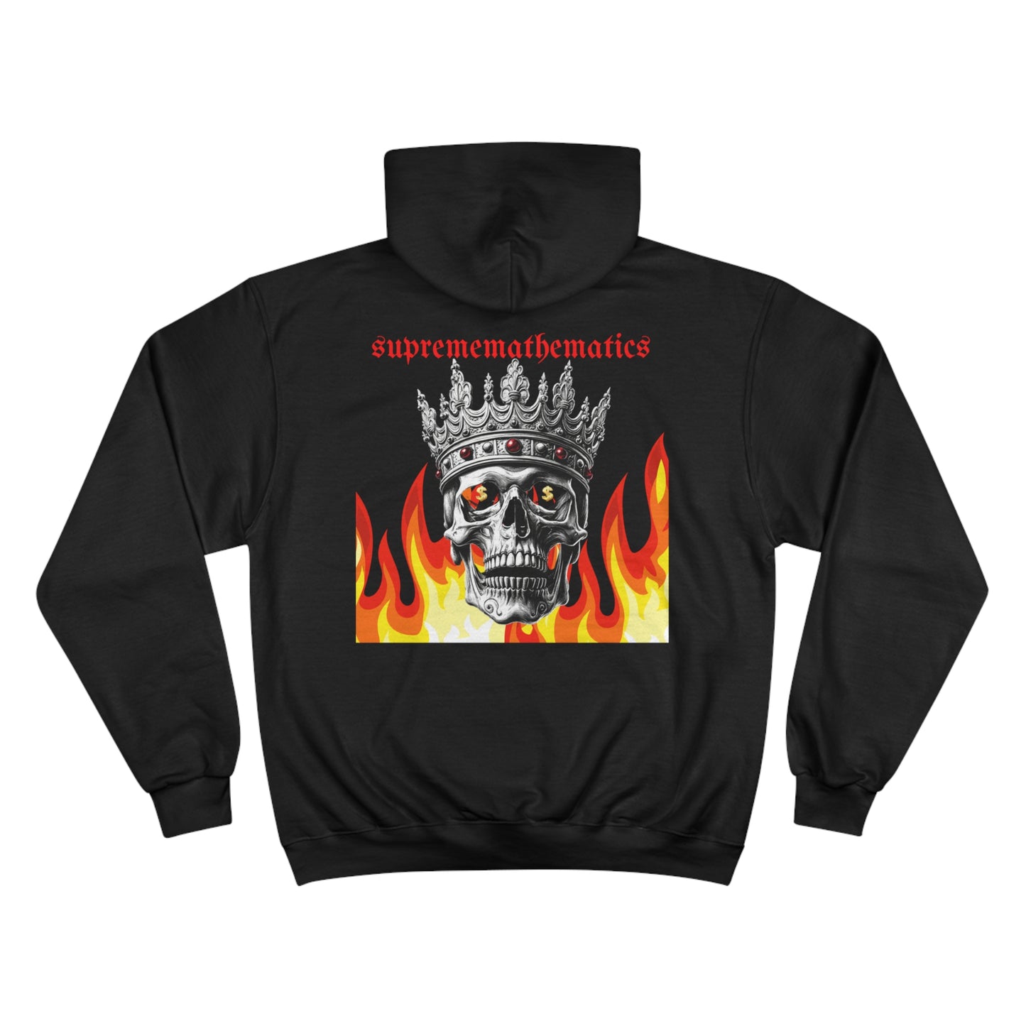 SUPREMEMATHEMATICS FIRE SKULL HOODIE