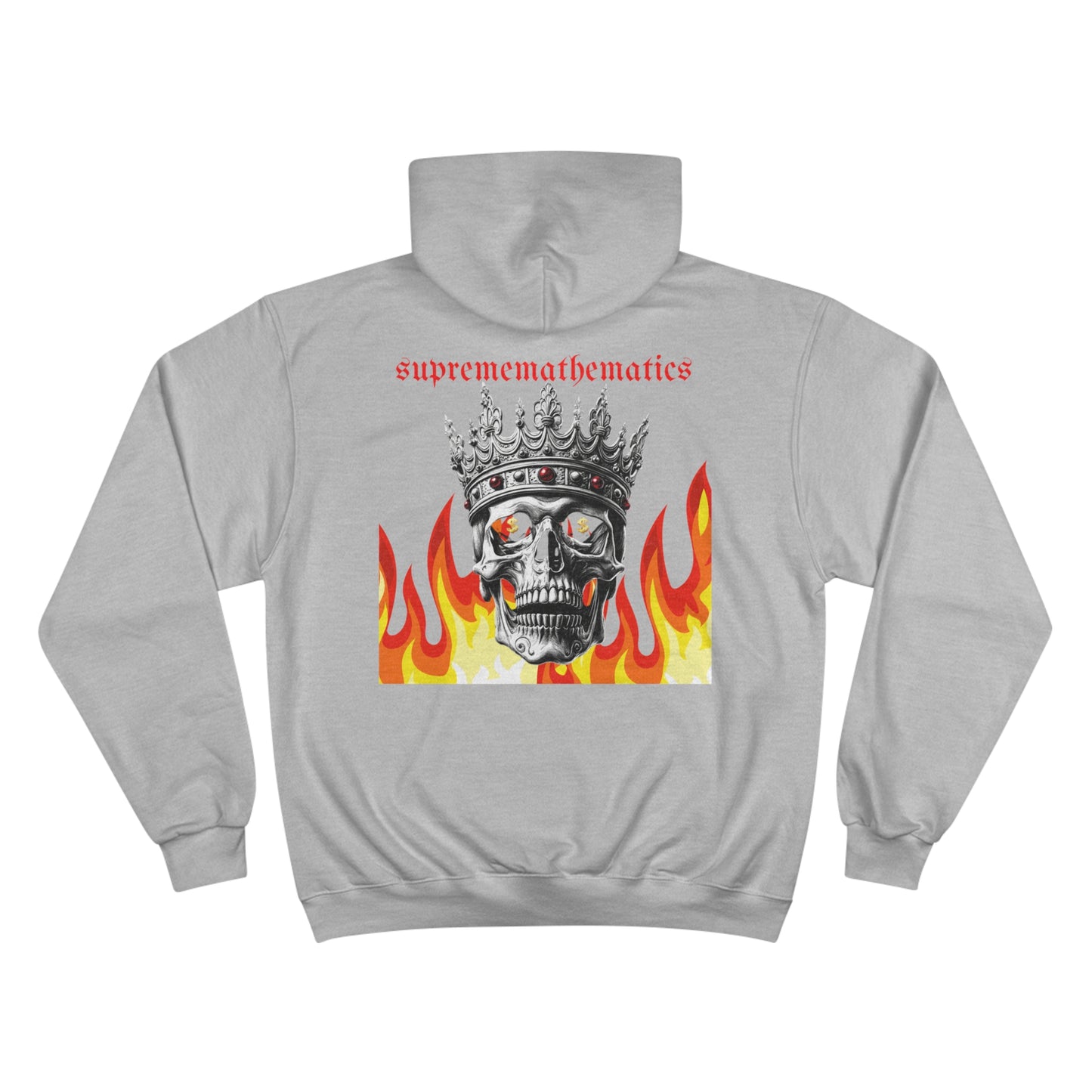 SUPREMEMATHEMATICS FIRE SKULL HOODIE