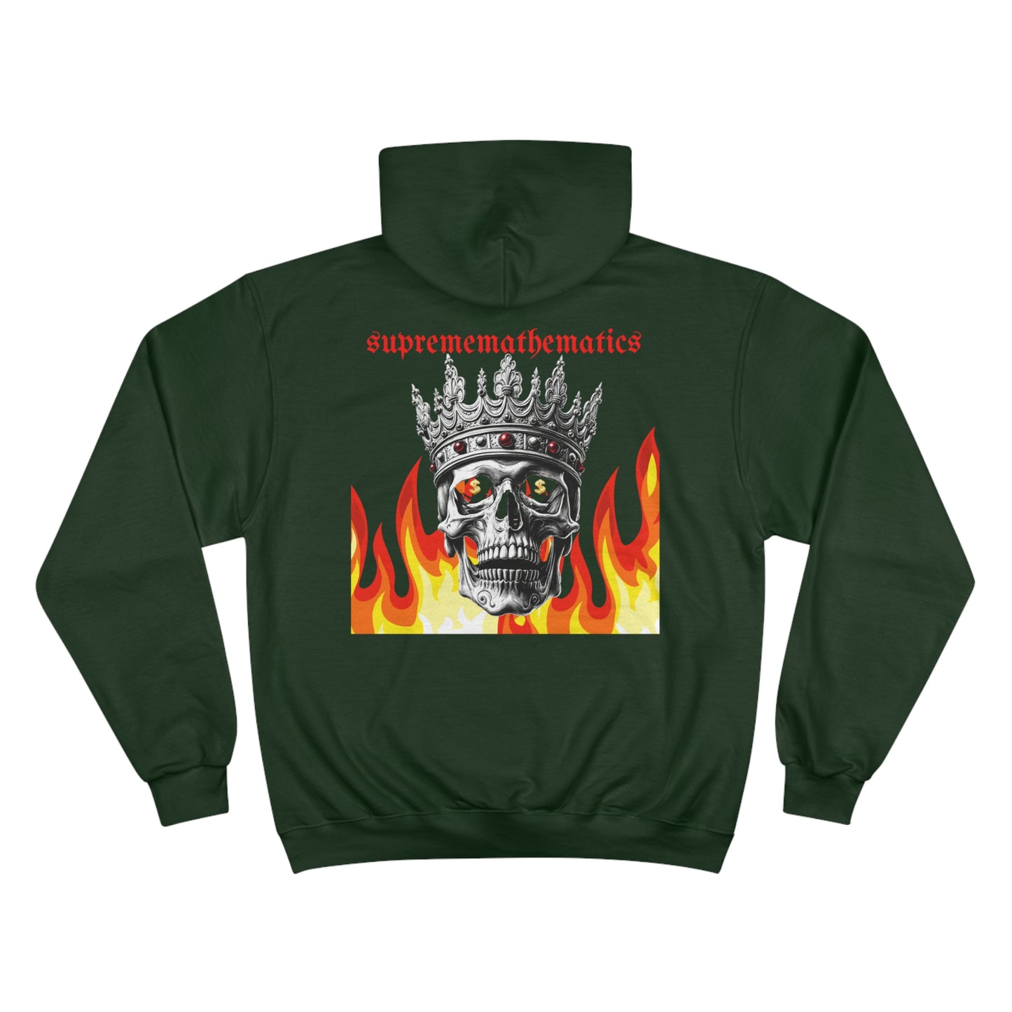 SUPREMEMATHEMATICS FIRE SKULL HOODIE