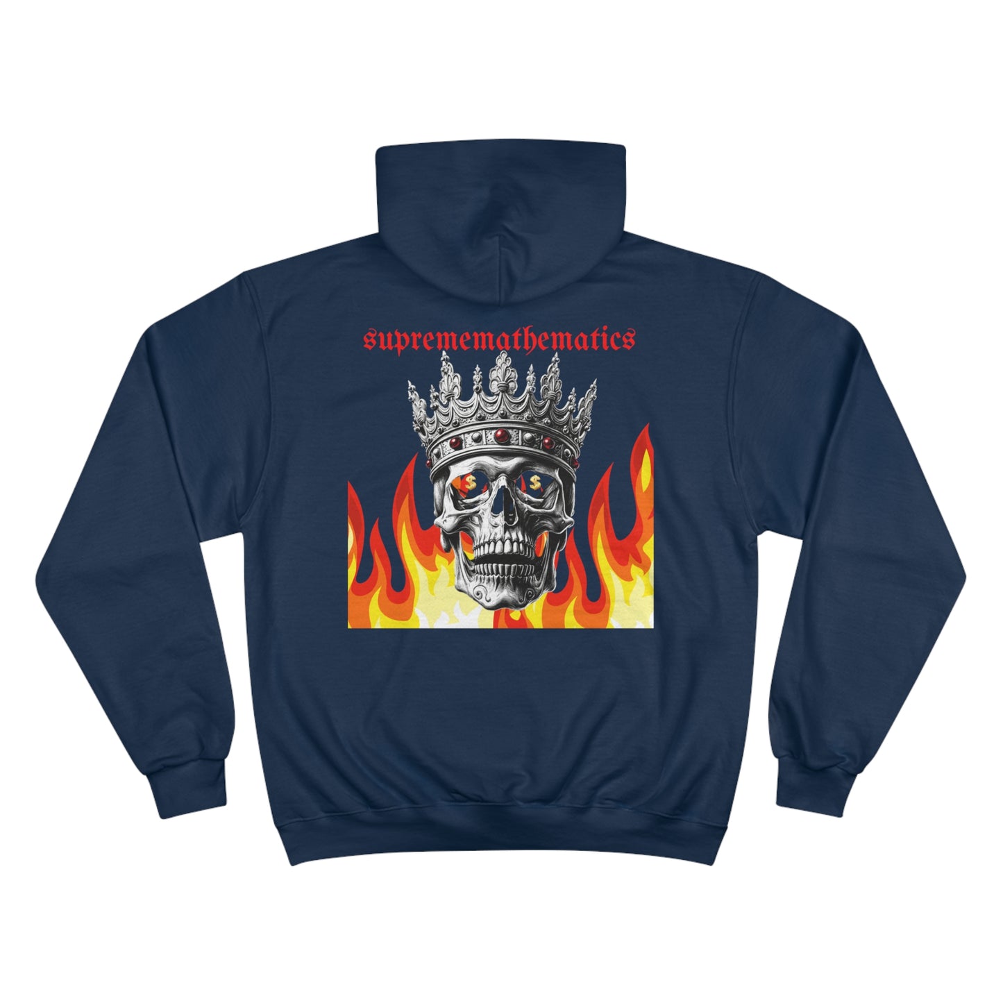 SUPREMEMATHEMATICS FIRE SKULL HOODIE