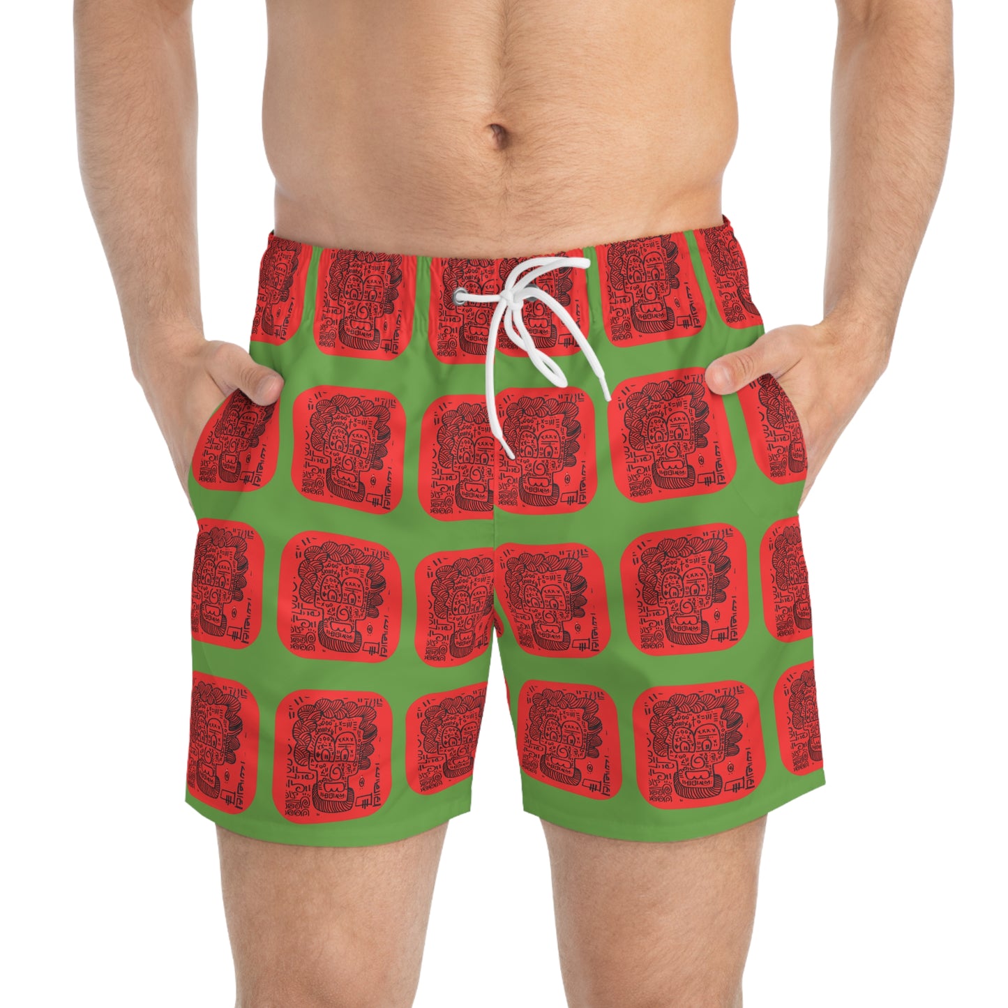 SUPREMEMATHEMATICS FACE OF GOD SWIM TRUNKS