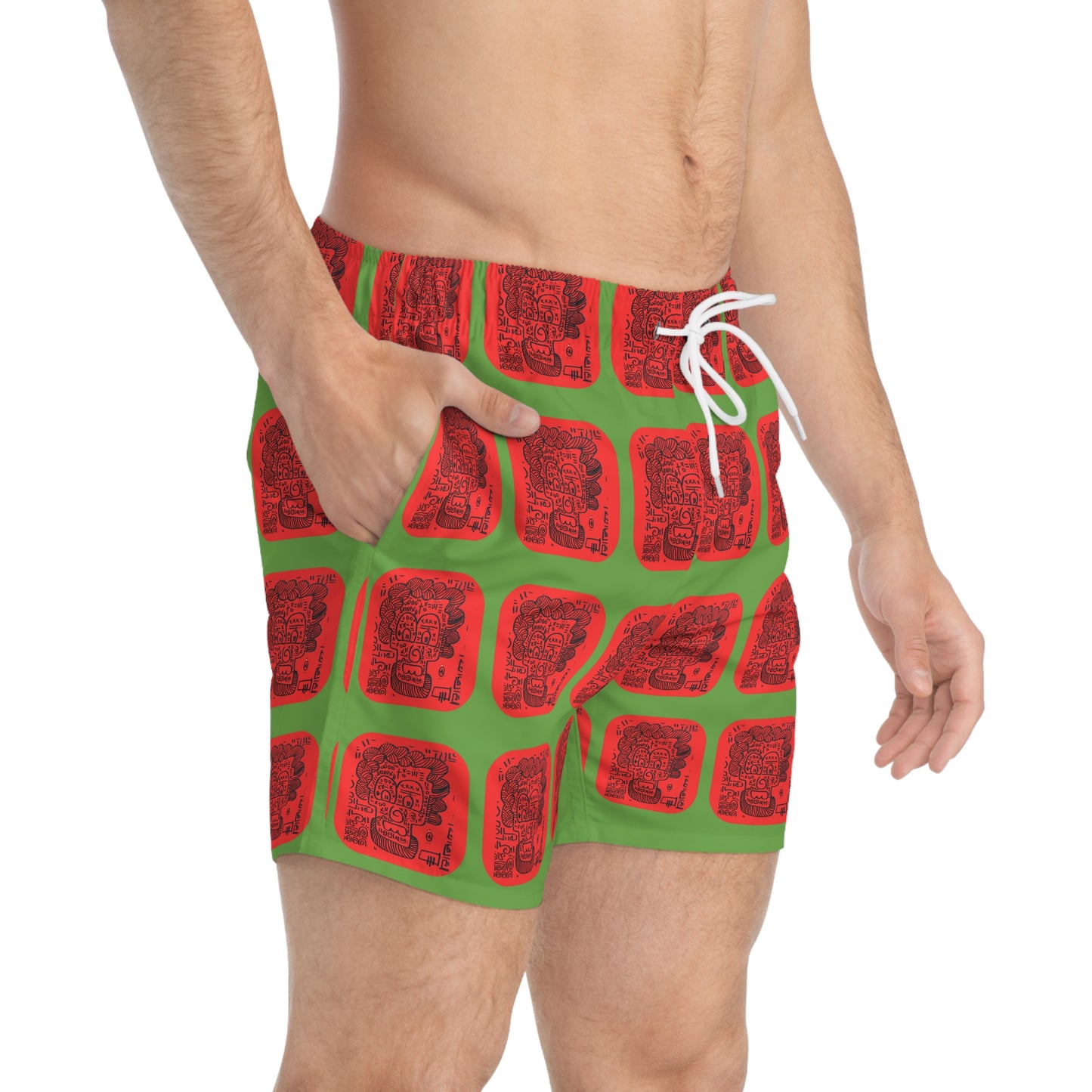 SUPREMEMATHEMATICS FACE OF GOD SWIM TRUNKS