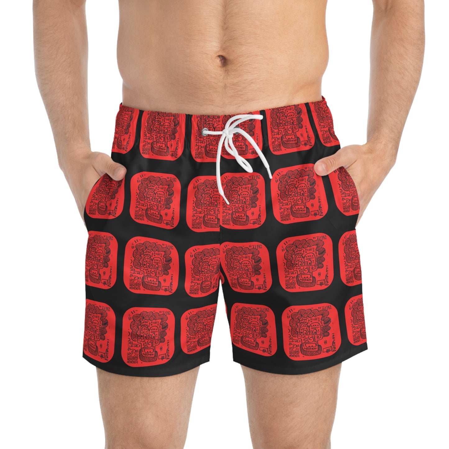 SUPREMEMATHEMATICS FACE OF GOD SWIM TRUNKS