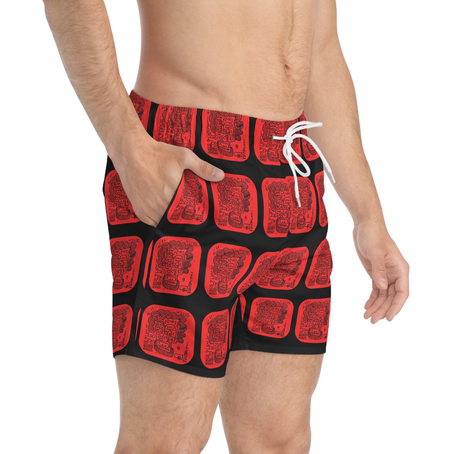 SUPREMEMATHEMATICS FACE OF GOD SWIM TRUNKS