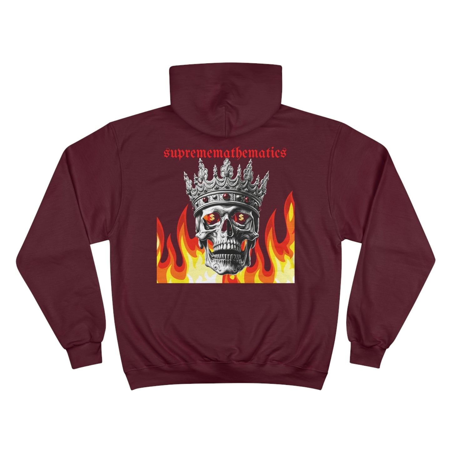 SUPREMEMATHEMATICS FIRE SKULL HOODIE