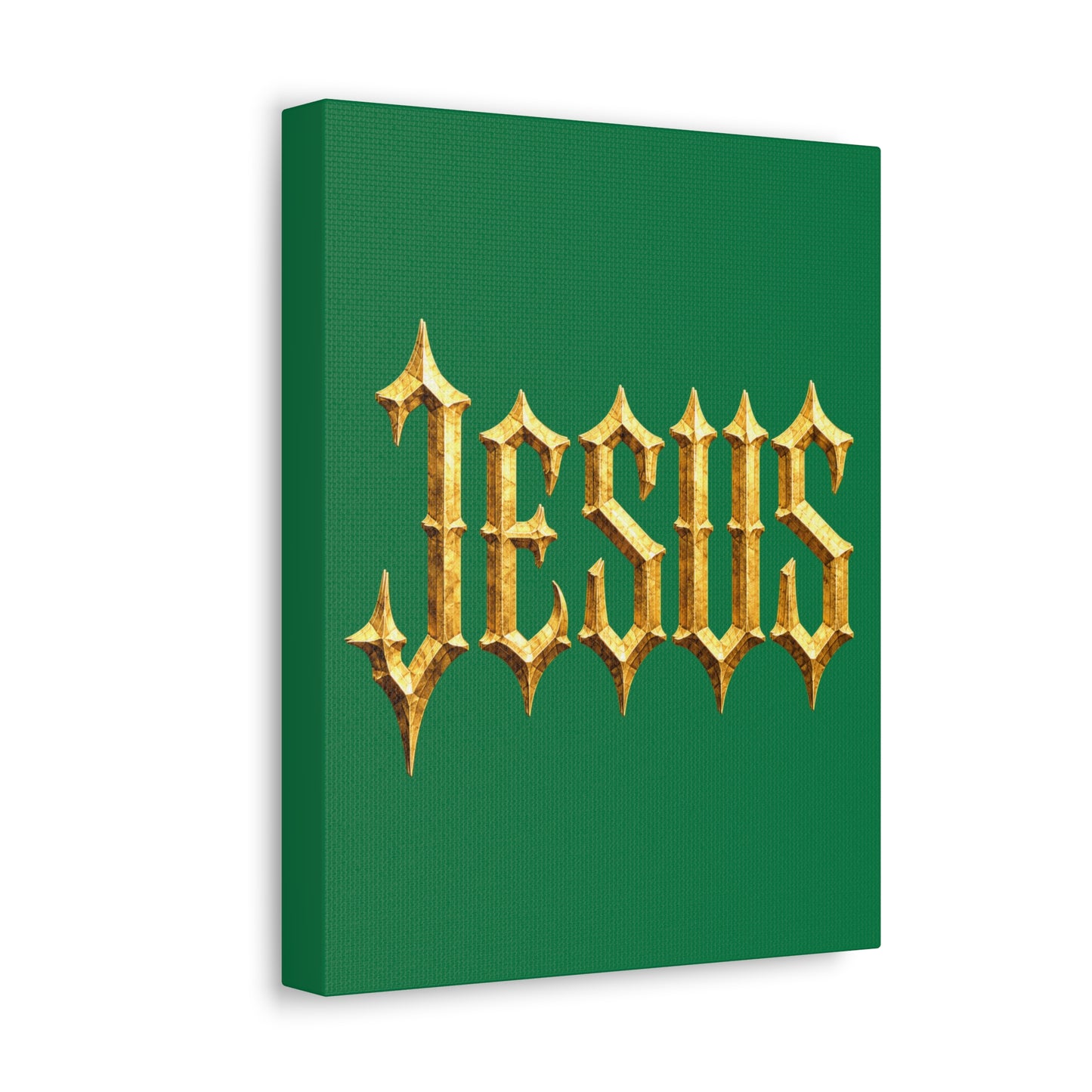 BOXXY JESUS ART CANVAS GREEN