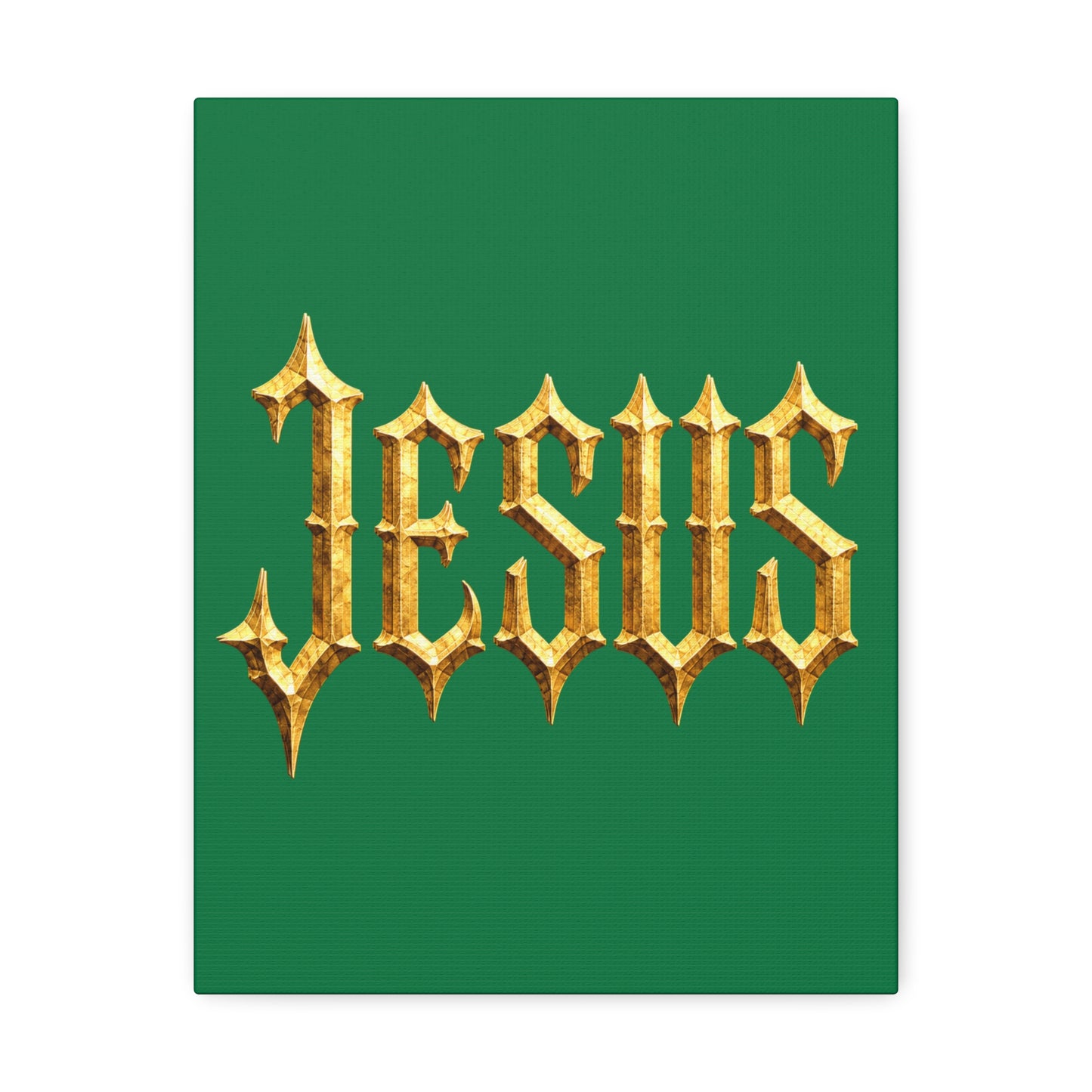 BOXXY JESUS ART CANVAS GREEN