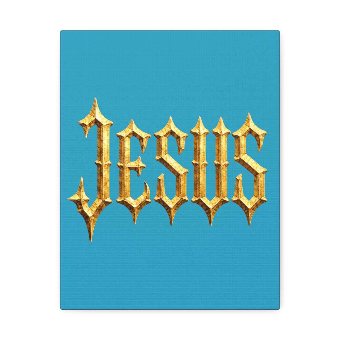 BOXXY JESUS ART CANVAS TURQUOISE