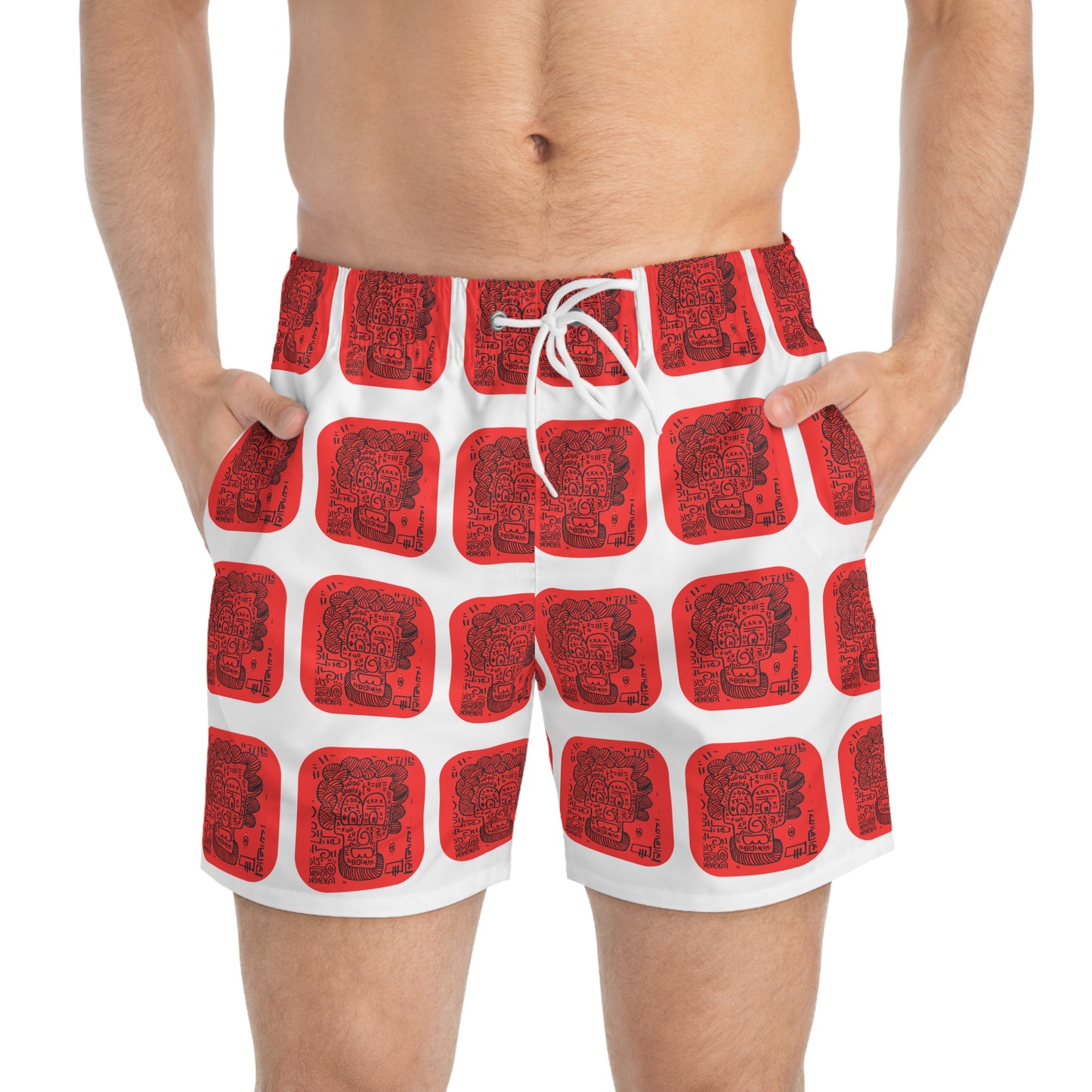 SUPREMEMATHEMATICS FACE OF GOD SWIM TRUNKS