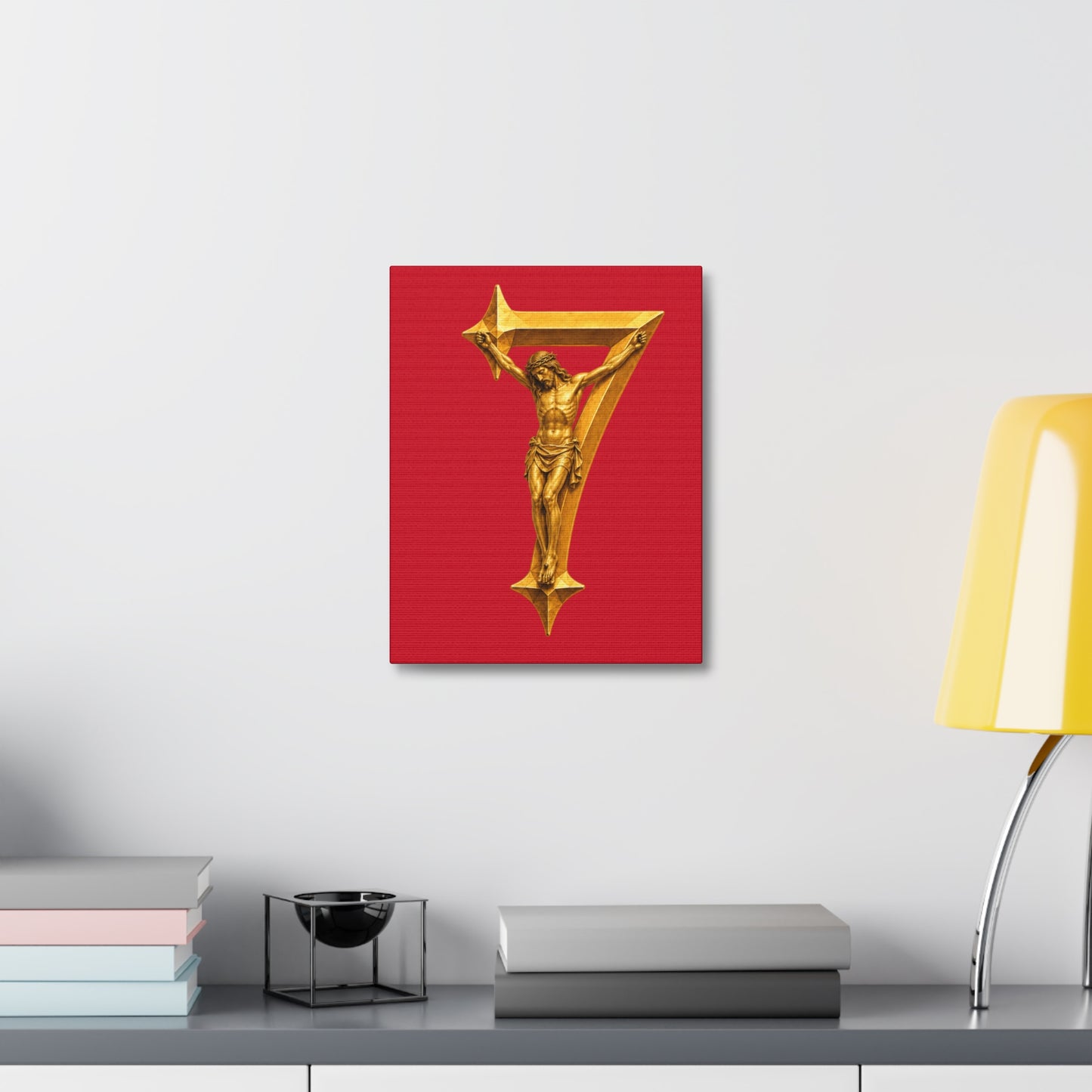 BOXXY CHRIST ART CANVAS RED