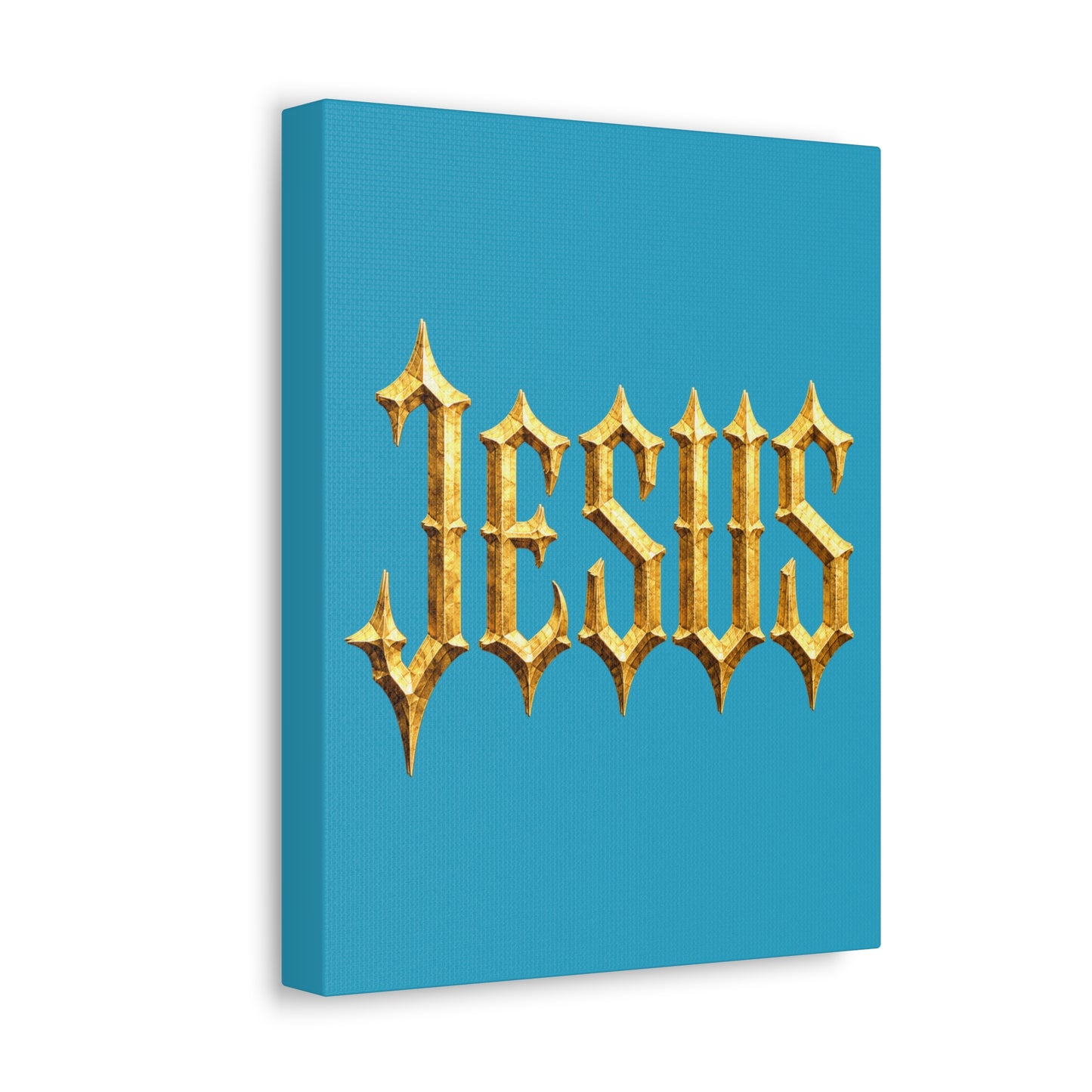 BOXXY JESUS ART CANVAS TURQUOISE