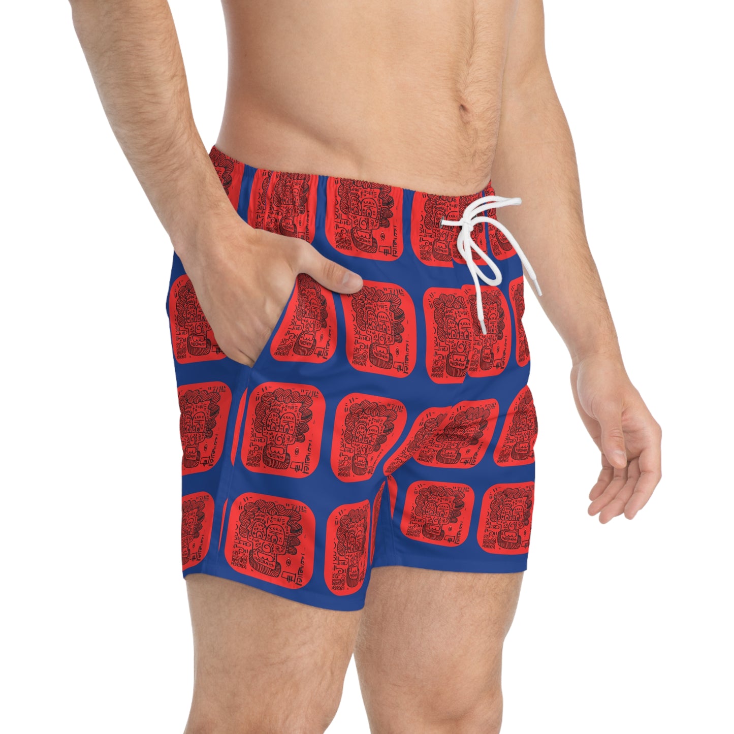 SUPREMEMATHEMATICS FACE OF GOD SWIM TRUNKS