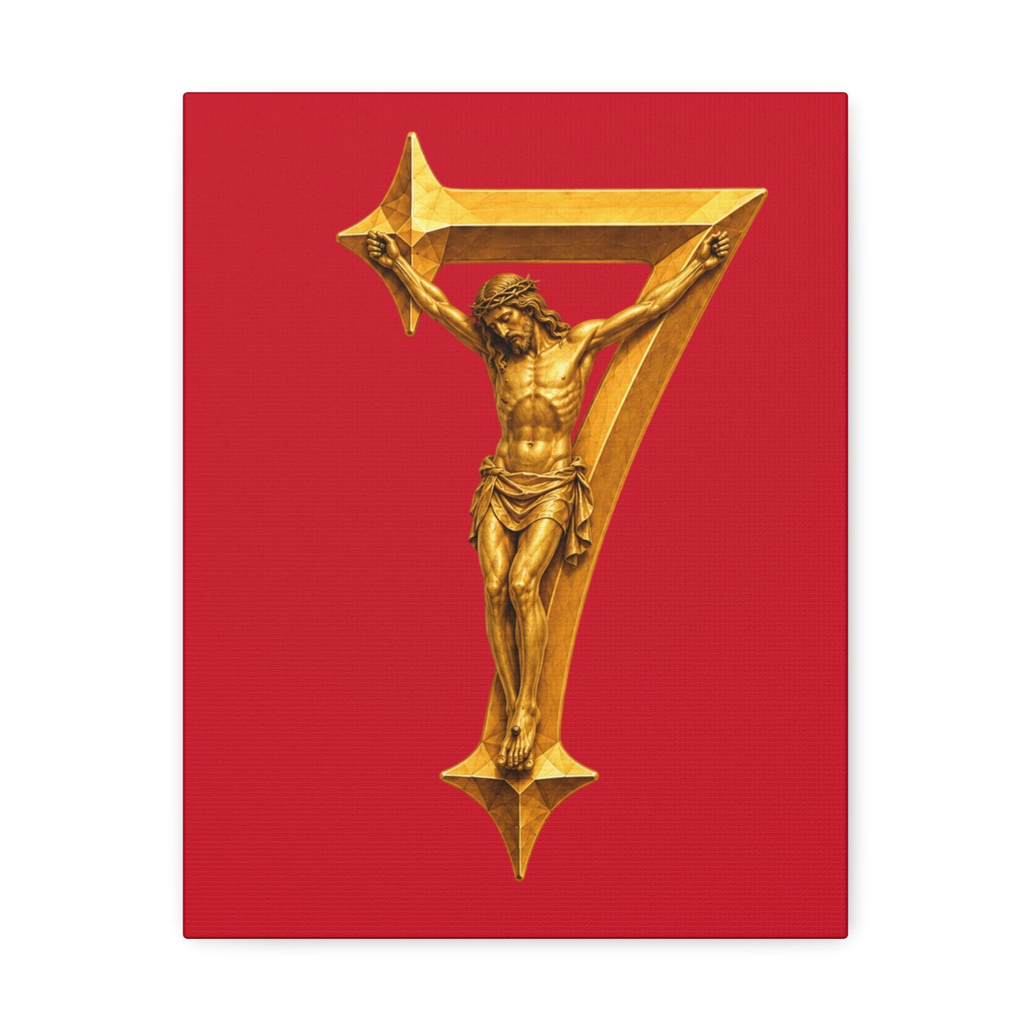 BOXXY CHRIST ART CANVAS RED