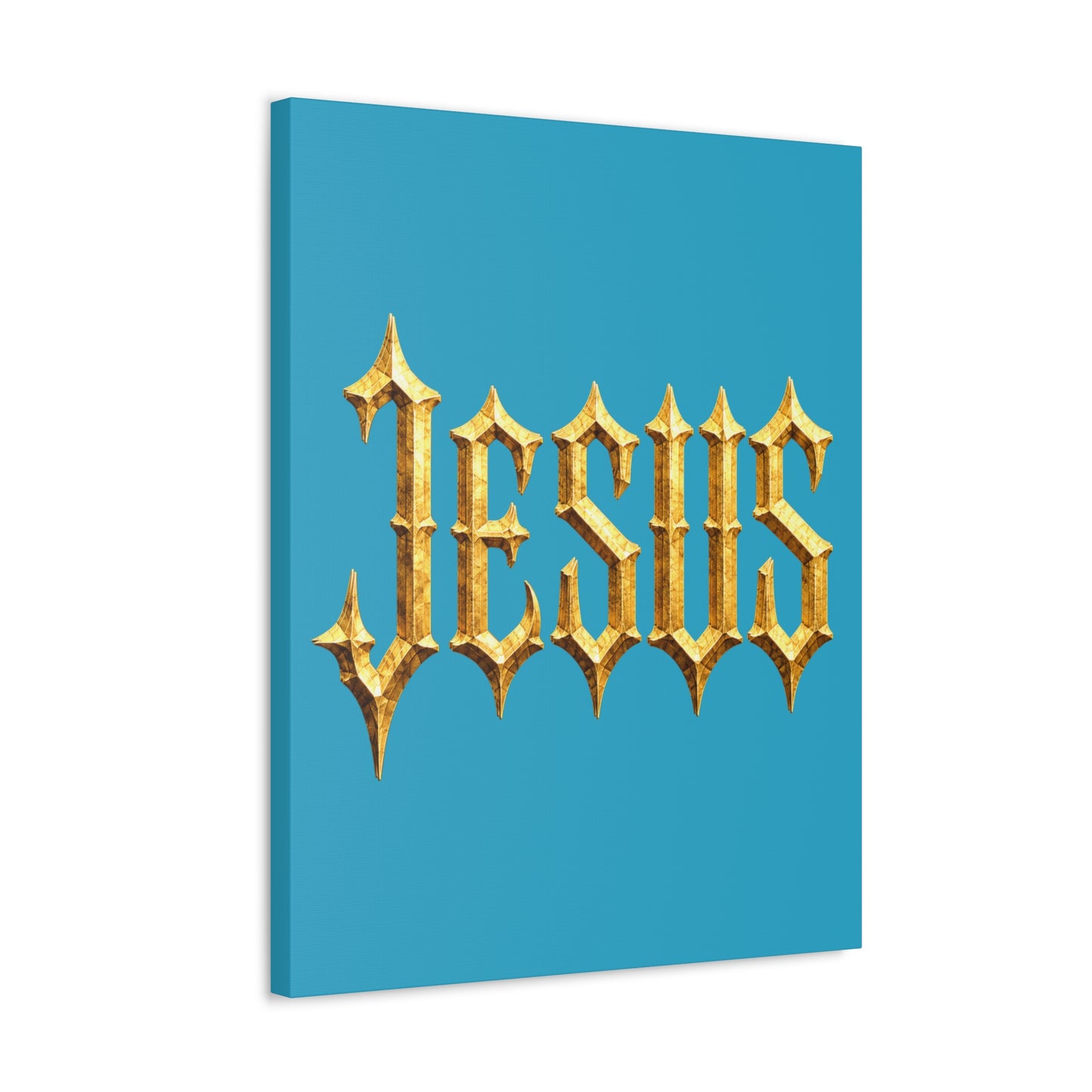 BOXXY JESUS ART CANVAS TURQUOISE