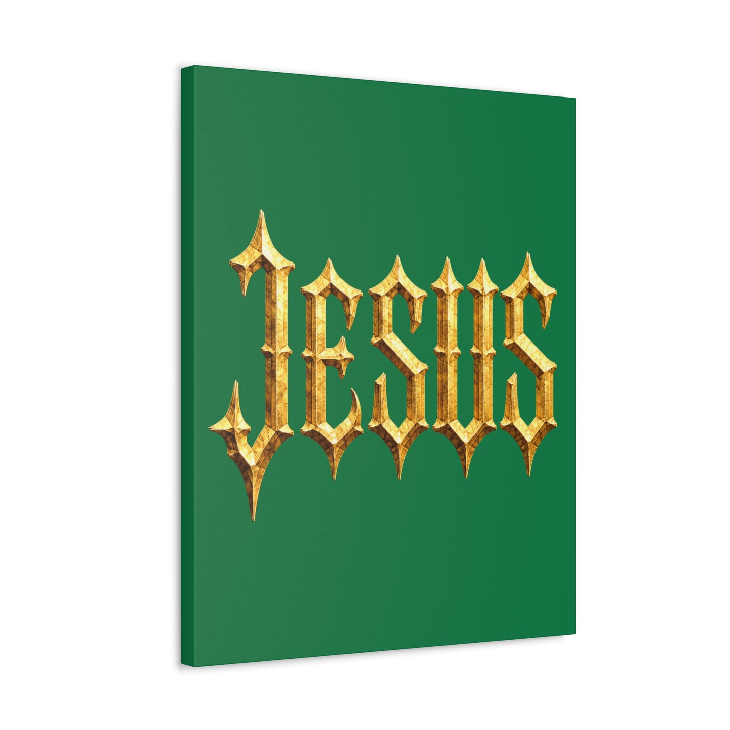 BOXXY JESUS ART CANVAS GREEN