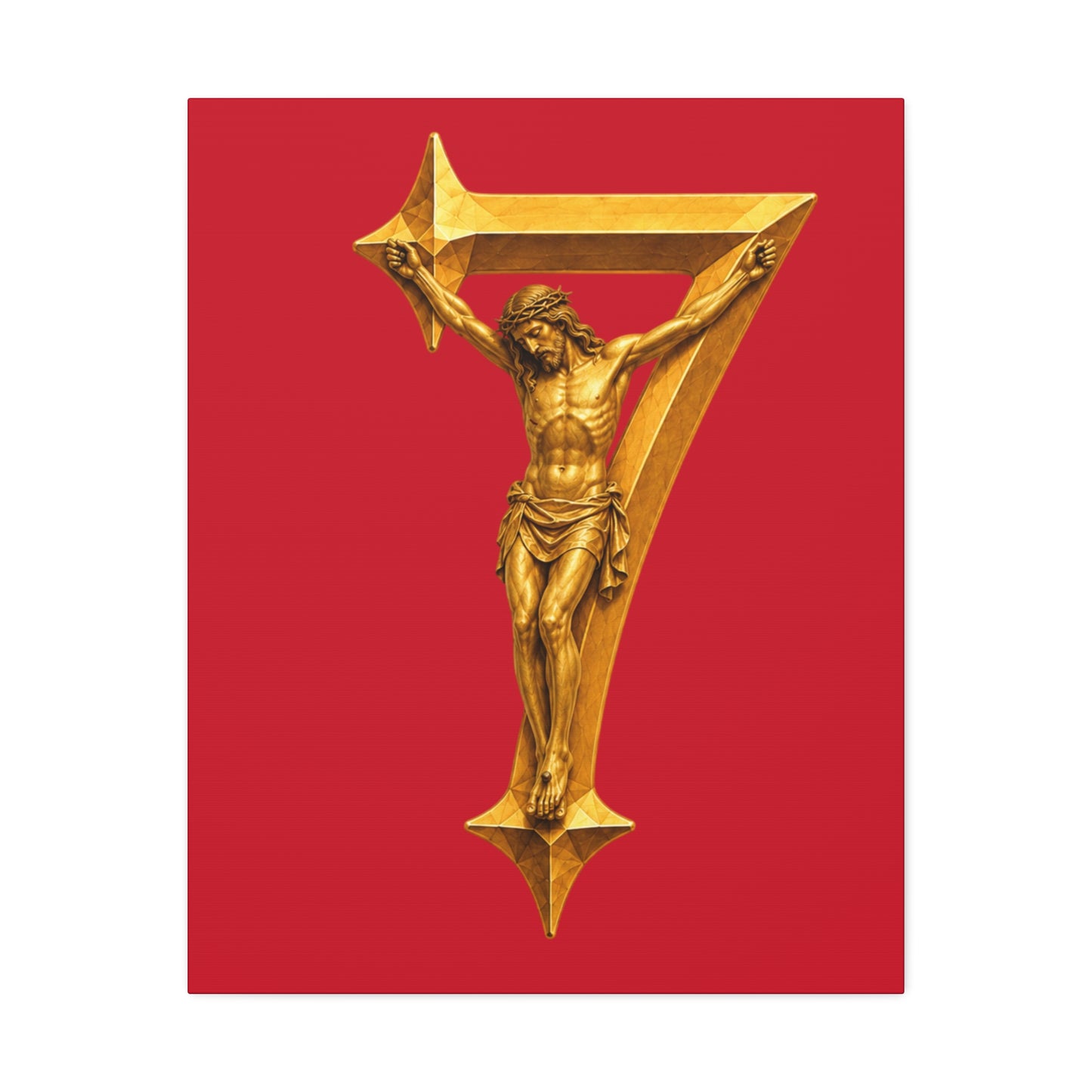 BOXXY CHRIST ART CANVAS RED