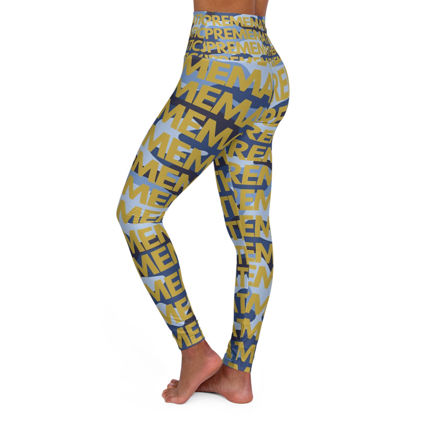 SUPREMEMATHEMATICS CAMO HIGH WAIST YOGA LEGGINGS