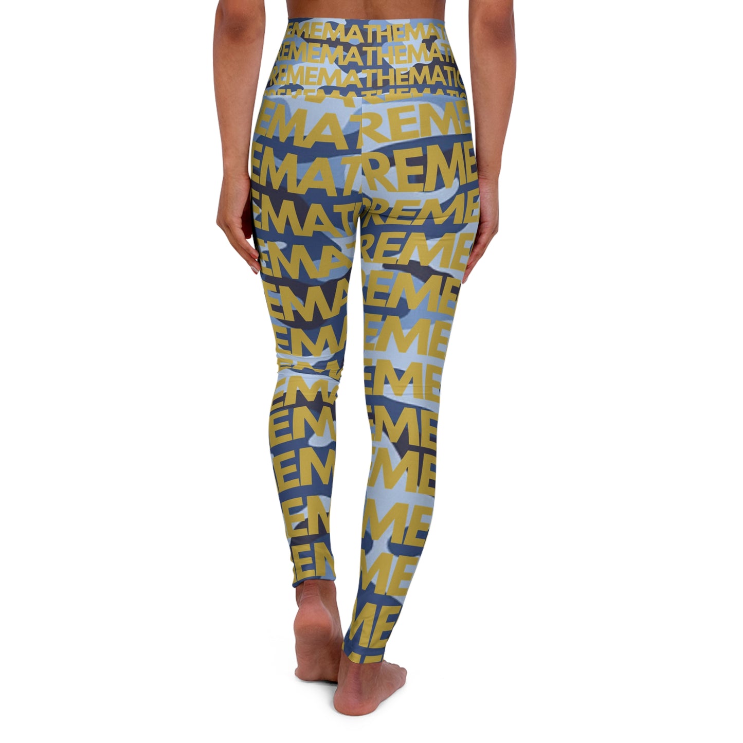 SUPREMEMATHEMATICS CAMO HIGH WAIST YOGA LEGGINGS