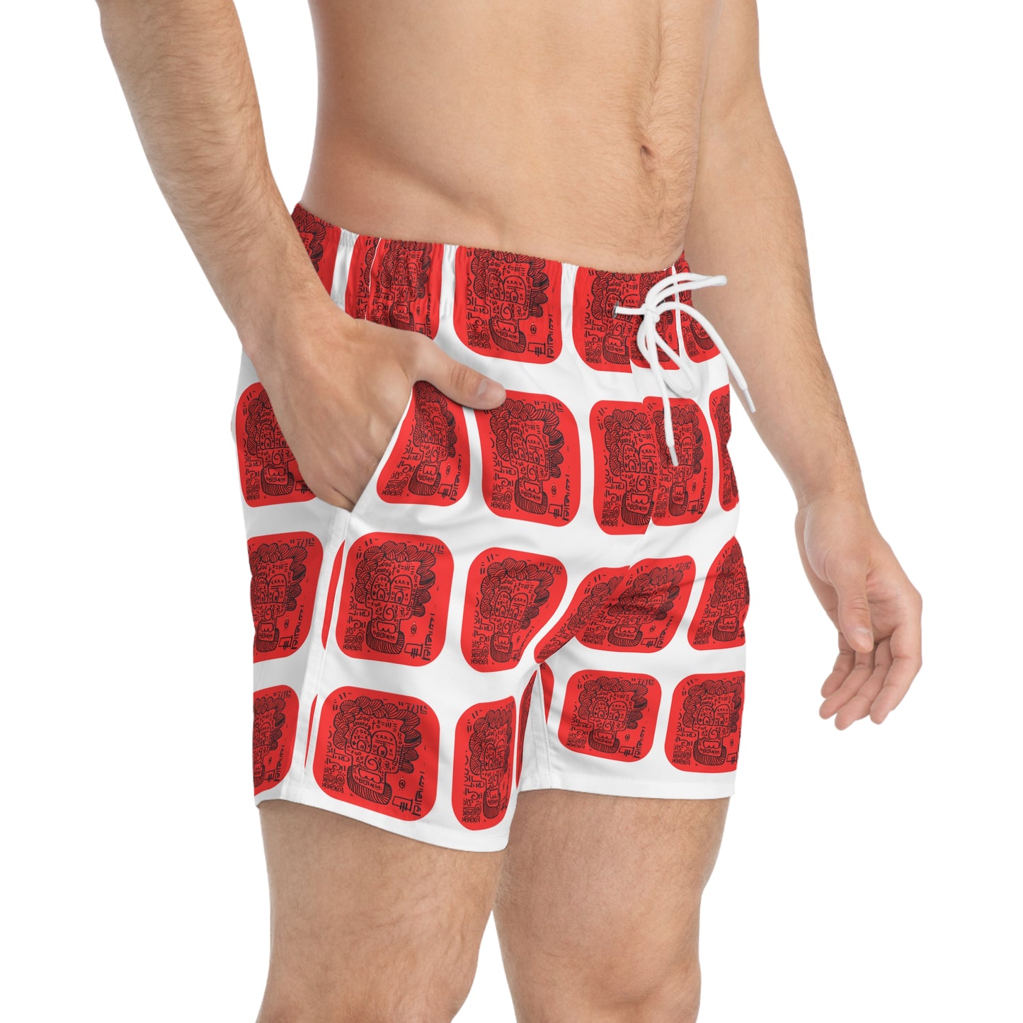 SUPREMEMATHEMATICS FACE OF GOD SWIM TRUNKS